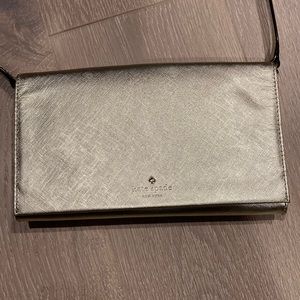 Kate Spade Gold Saffiano leather crossbody